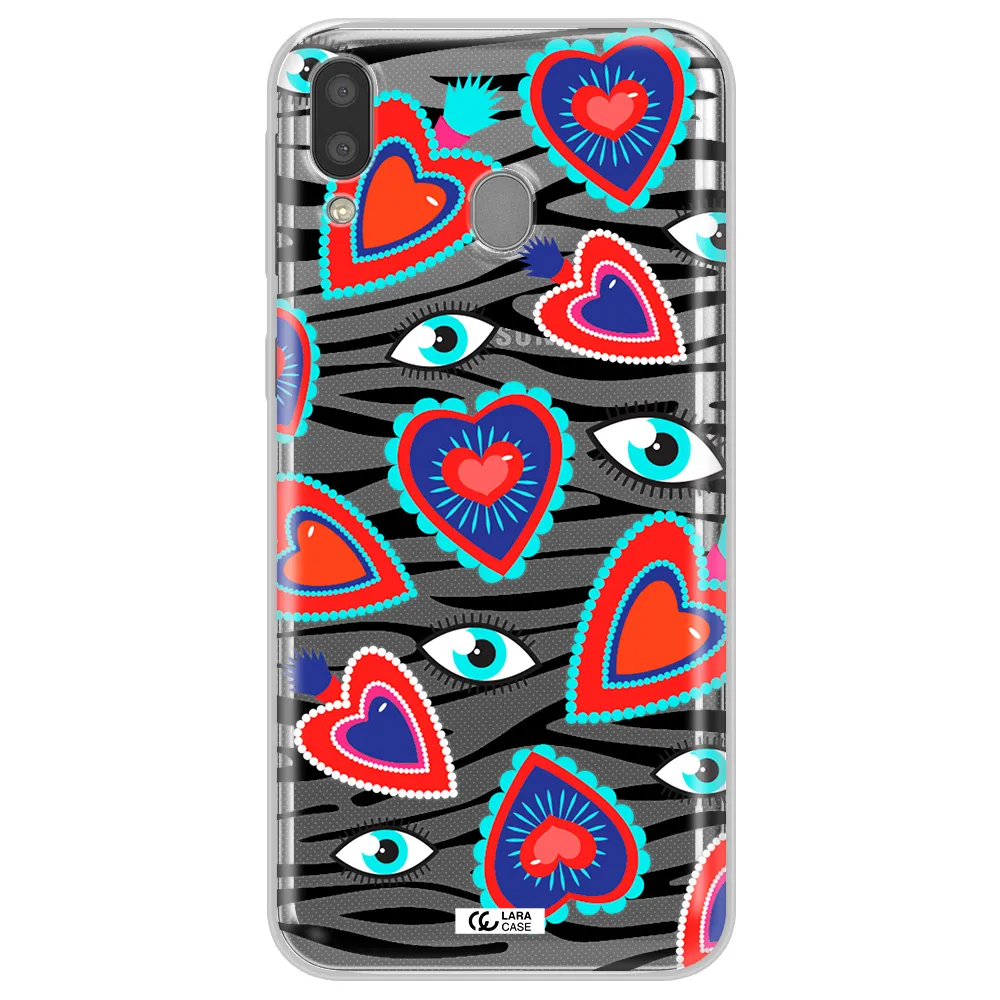 Eye Heart Samsung M20 Clear TPU Case