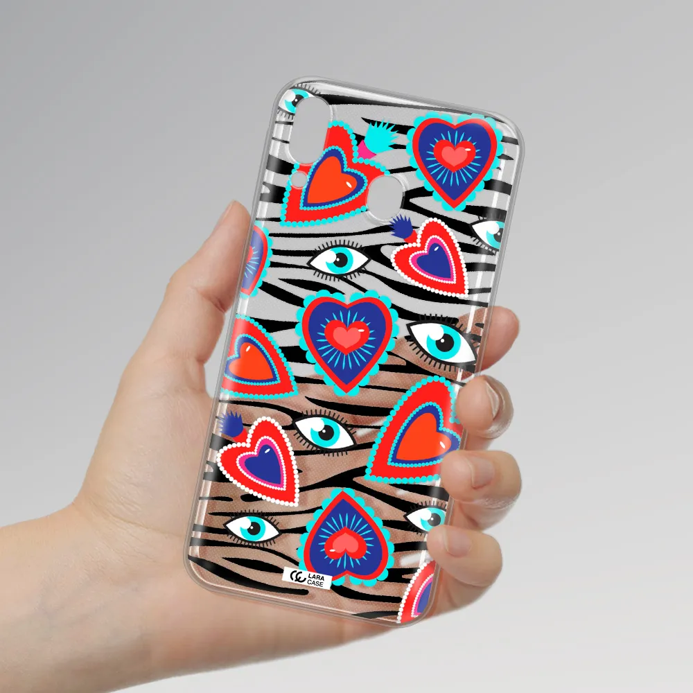 Eye Heart Samsung M20 Clear TPU Case