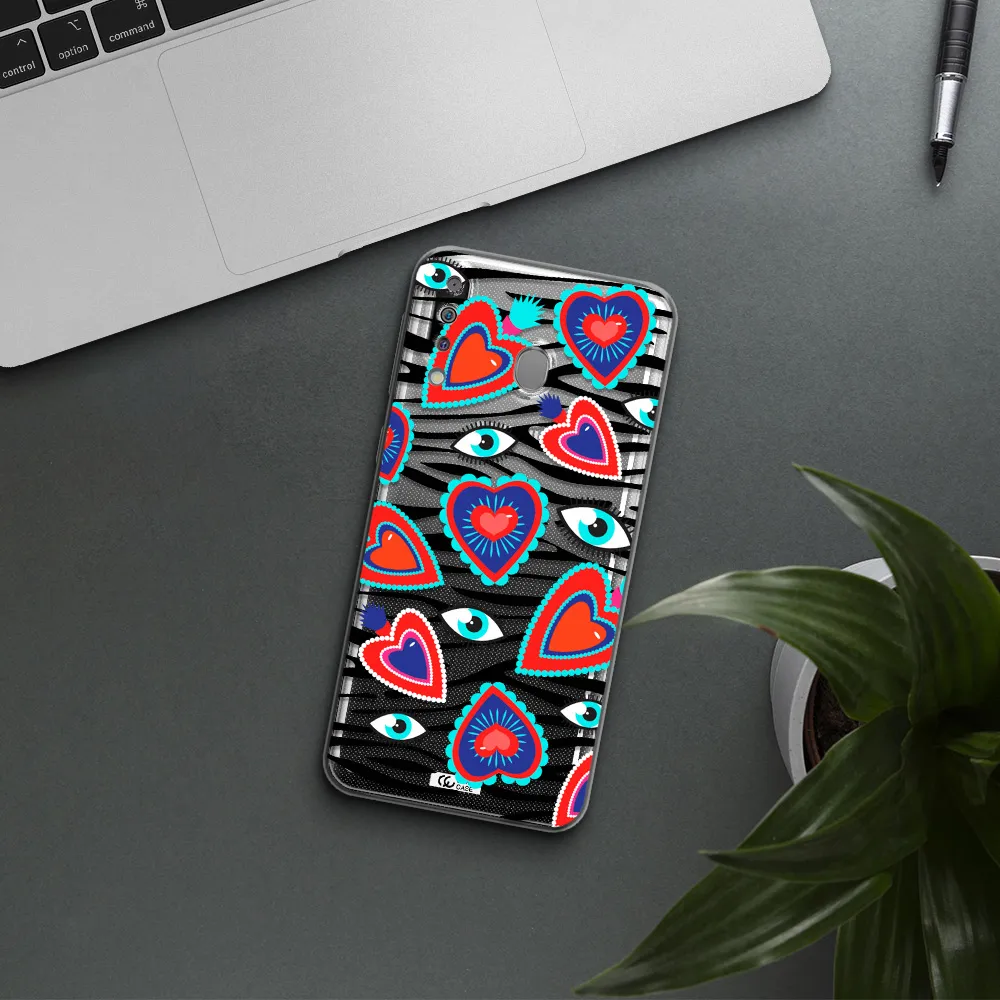 Eye Heart Samsung M30 Clear TPU Case