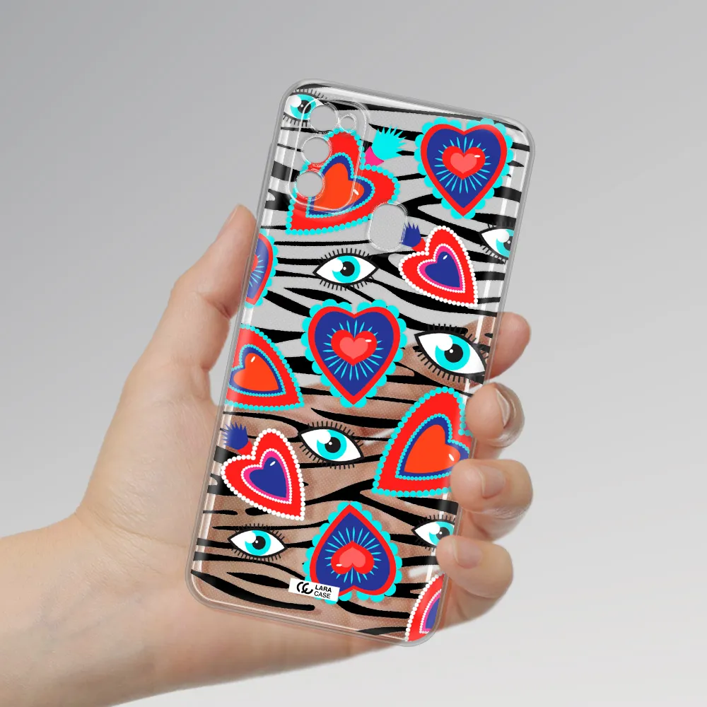 Eye Heart Samsung M30S Clear TPU Case