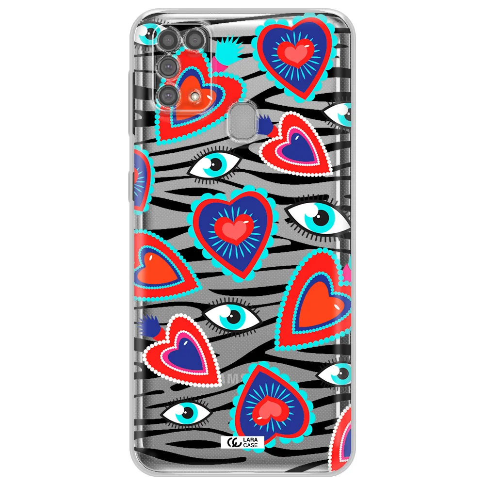 Eye Heart Samsung M31 Clear TPU Case