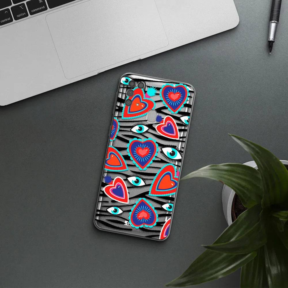 Eye Heart Samsung M31 Clear TPU Case