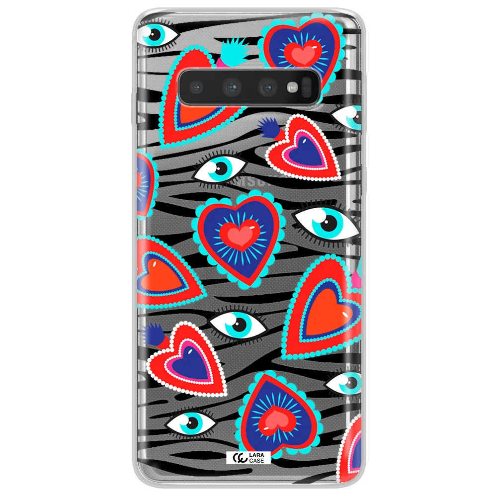 Eye Heart Samsung S10 Clear TPU Case