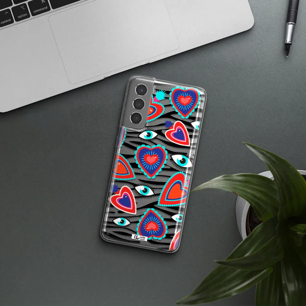 Eye Heart Samsung S21 Clear TPU Case
