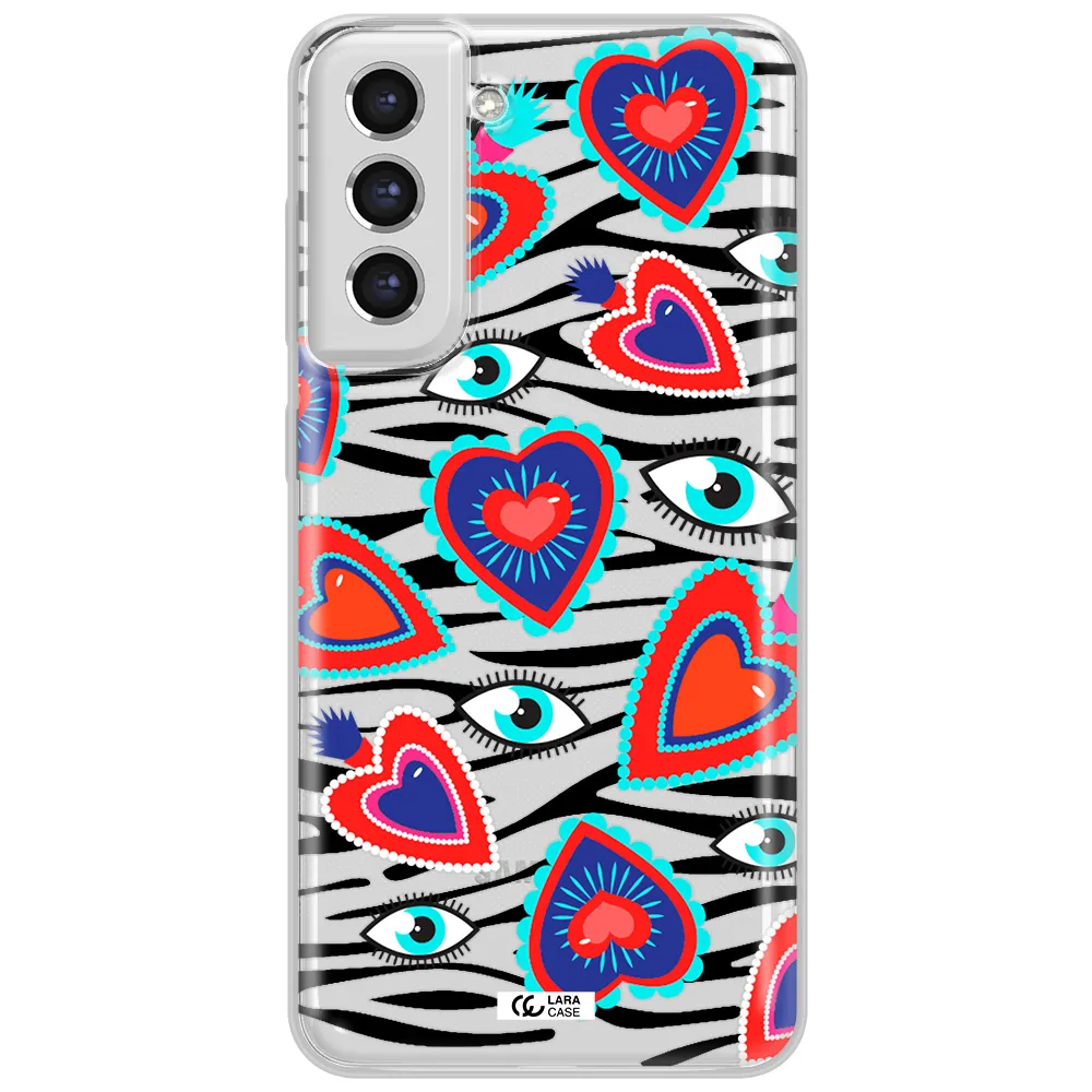Eye Heart Samsung S21 Fe Clear Tpu Case