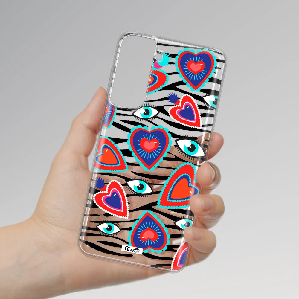 Eye Heart Samsung S21 Fe Clear Tpu Case