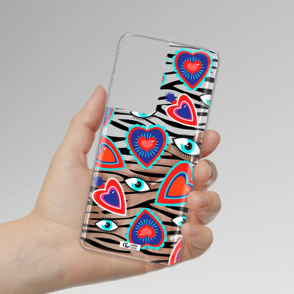 Eye Heart Samsung S21 Ultra Clear TPU Case
