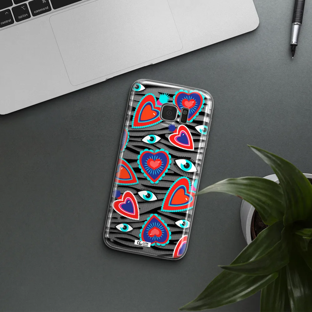 Eye Heart Samsung S7 Edge Clear TPU Case