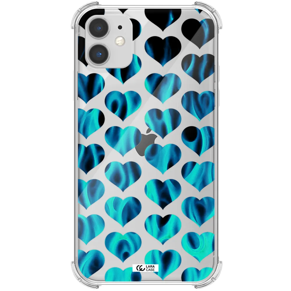 Heart Flame Apple iPhone 11 Clear PC Case