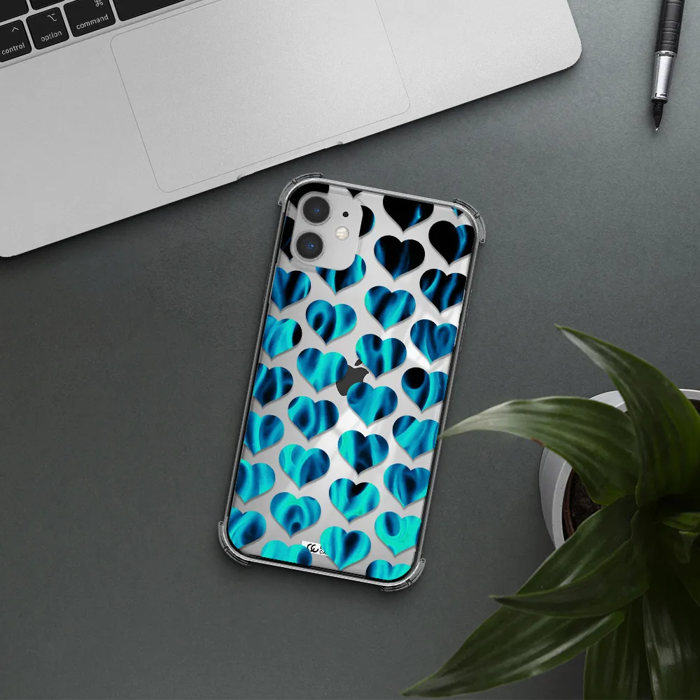 Heart Flame Apple iPhone 11 Clear PC Case