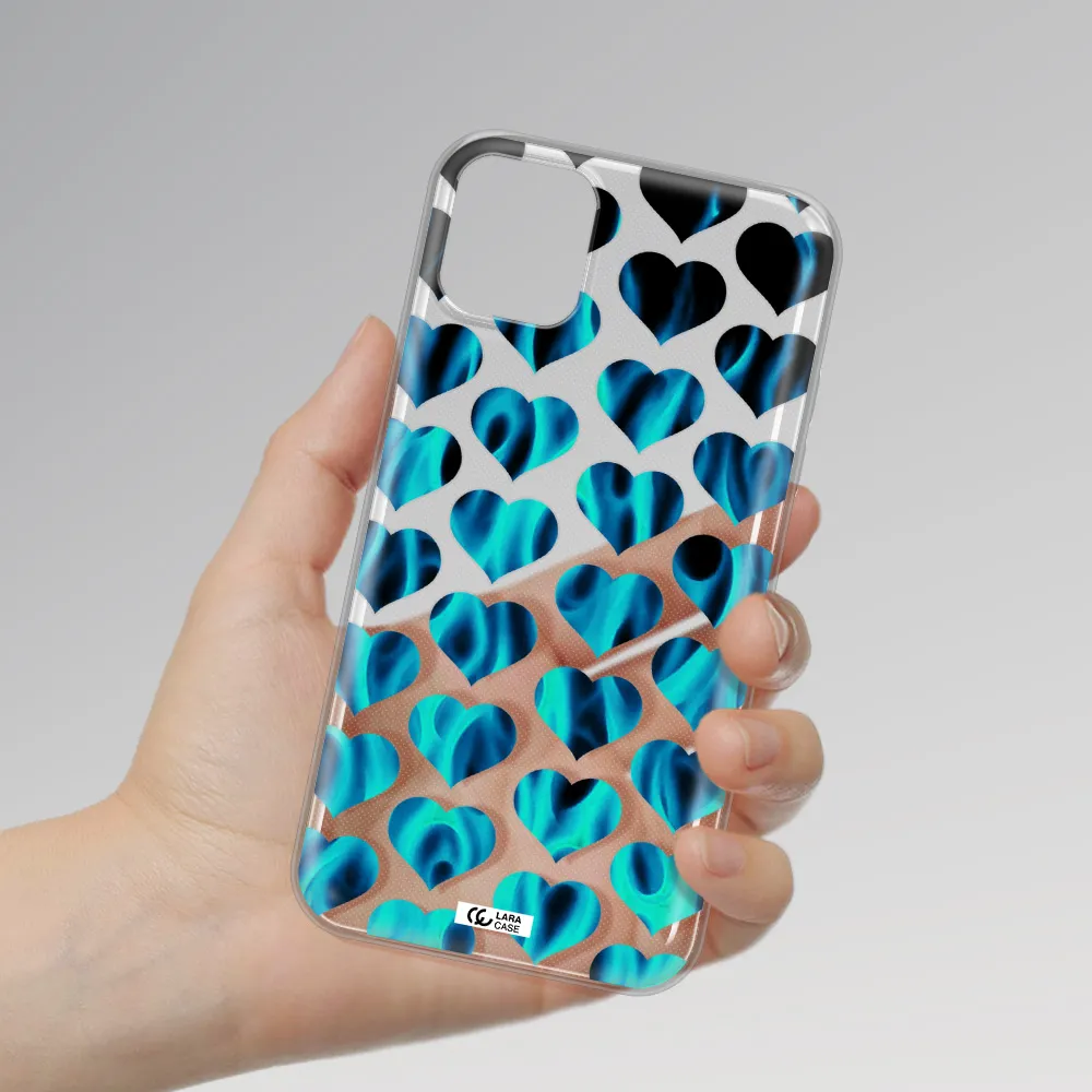 Heart Flame Apple iPhone 11 Clear TPU Case