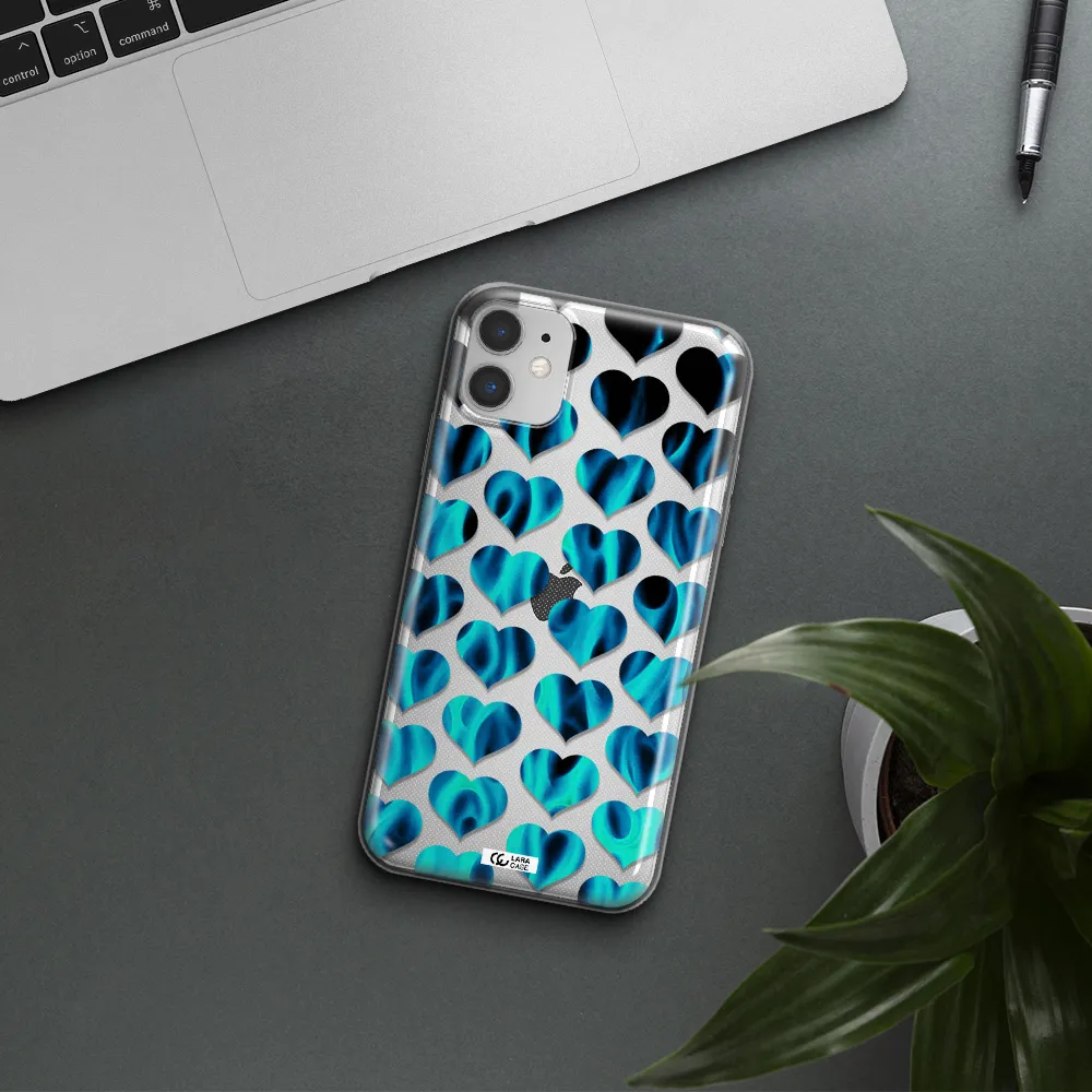 Heart Flame Apple iPhone 11 Clear TPU Case