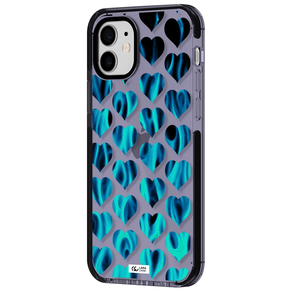 Heart Flame Apple iPhone 11 impact Lilac Case