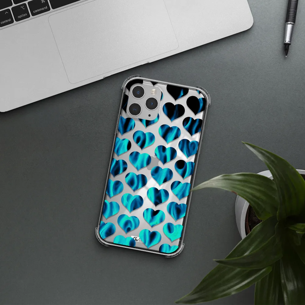 Heart Flame Apple iPhone 11 pro Clear PC Case