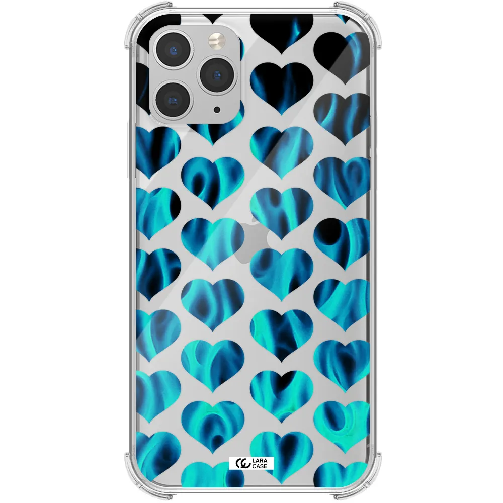 Heart Flame Apple iPhone 11 pro max Clear PC Case