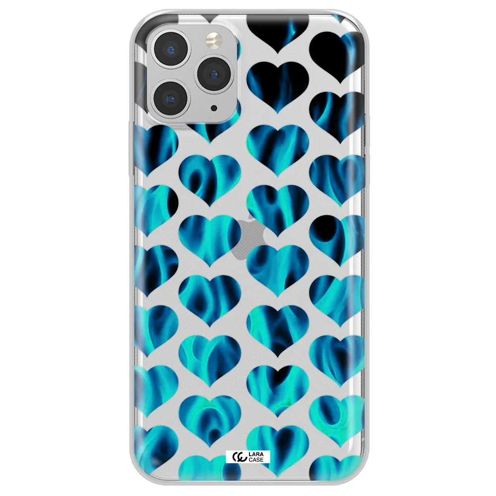 Heart Flame Apple iPhone 11 pro max Clear TPU Case