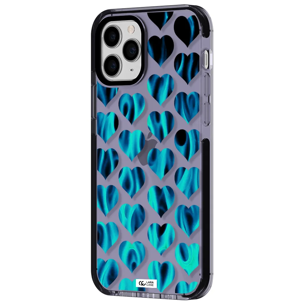 Heart Flame Apple iPhone 11 pro max impact Lilac Case