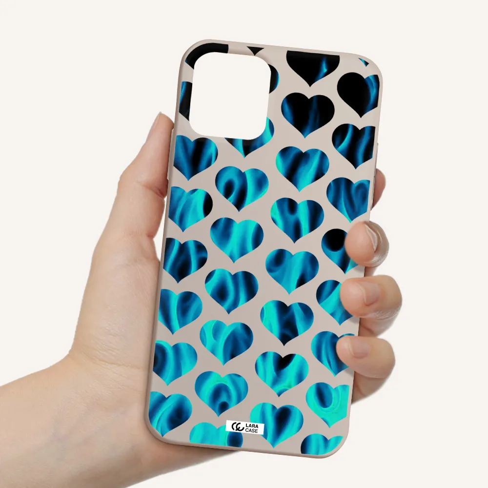Heart Flame Apple iPhone 11 pro Silicone Stone Case