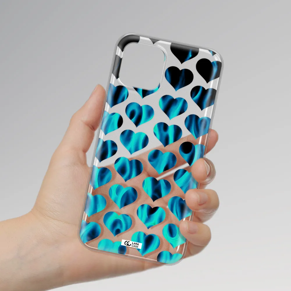 Heart Flame Apple iPhone 12 mini Clear TPU Case