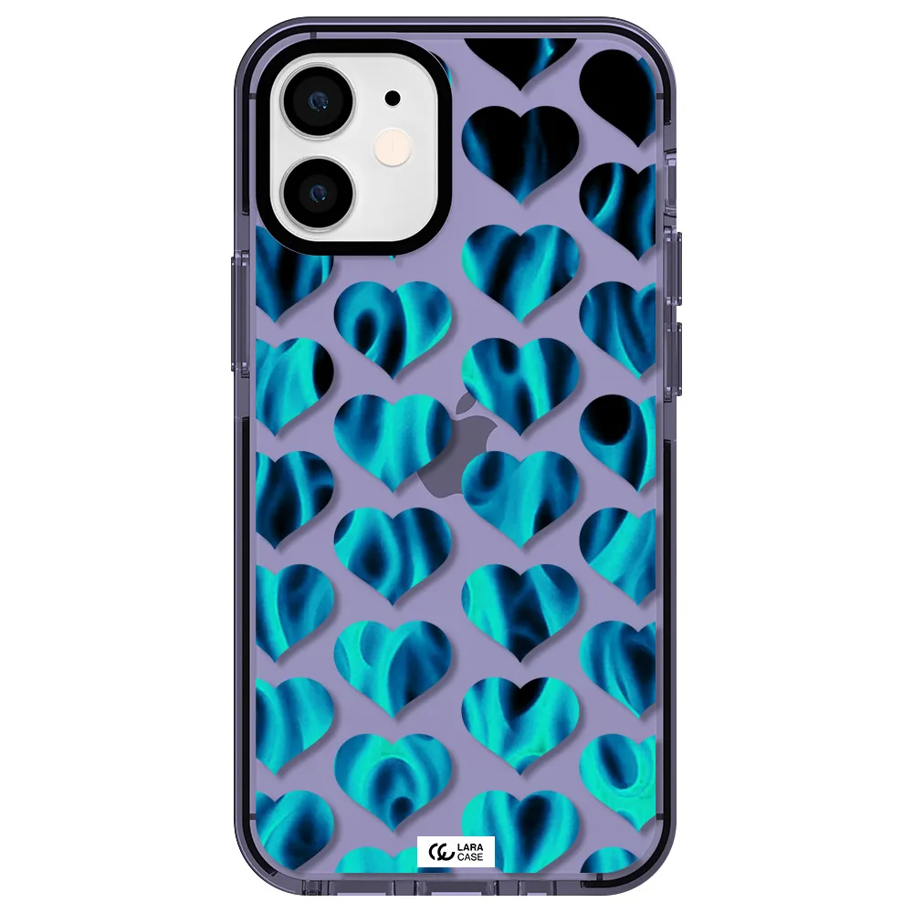 Heart Flame Apple iPhone 12 mini impact Lilac Case