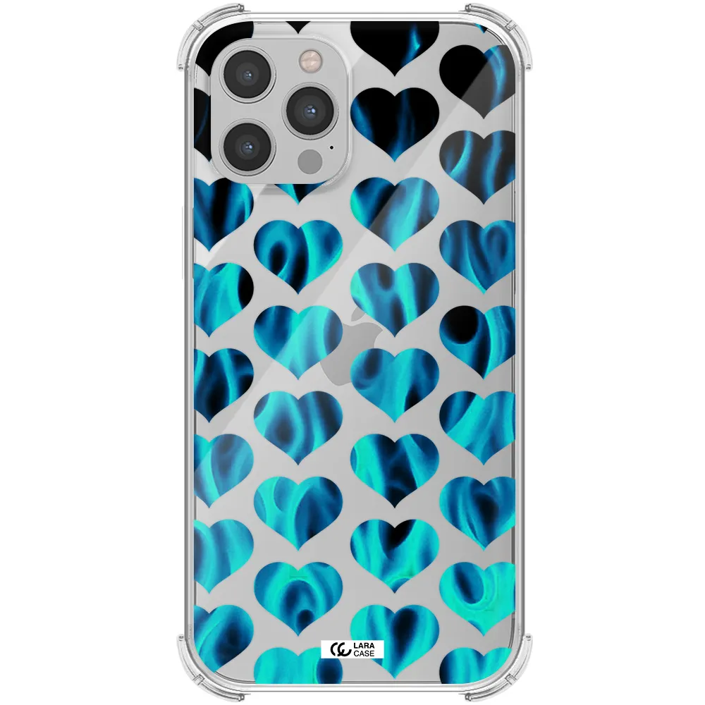 Heart Flame Apple iPhone 12 pro Clear PC Case