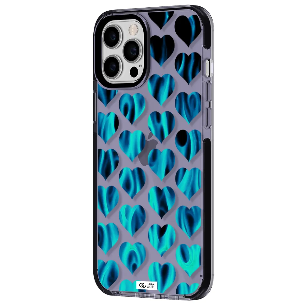 Heart Flame Apple iPhone 12 pro max impact Lilac Case