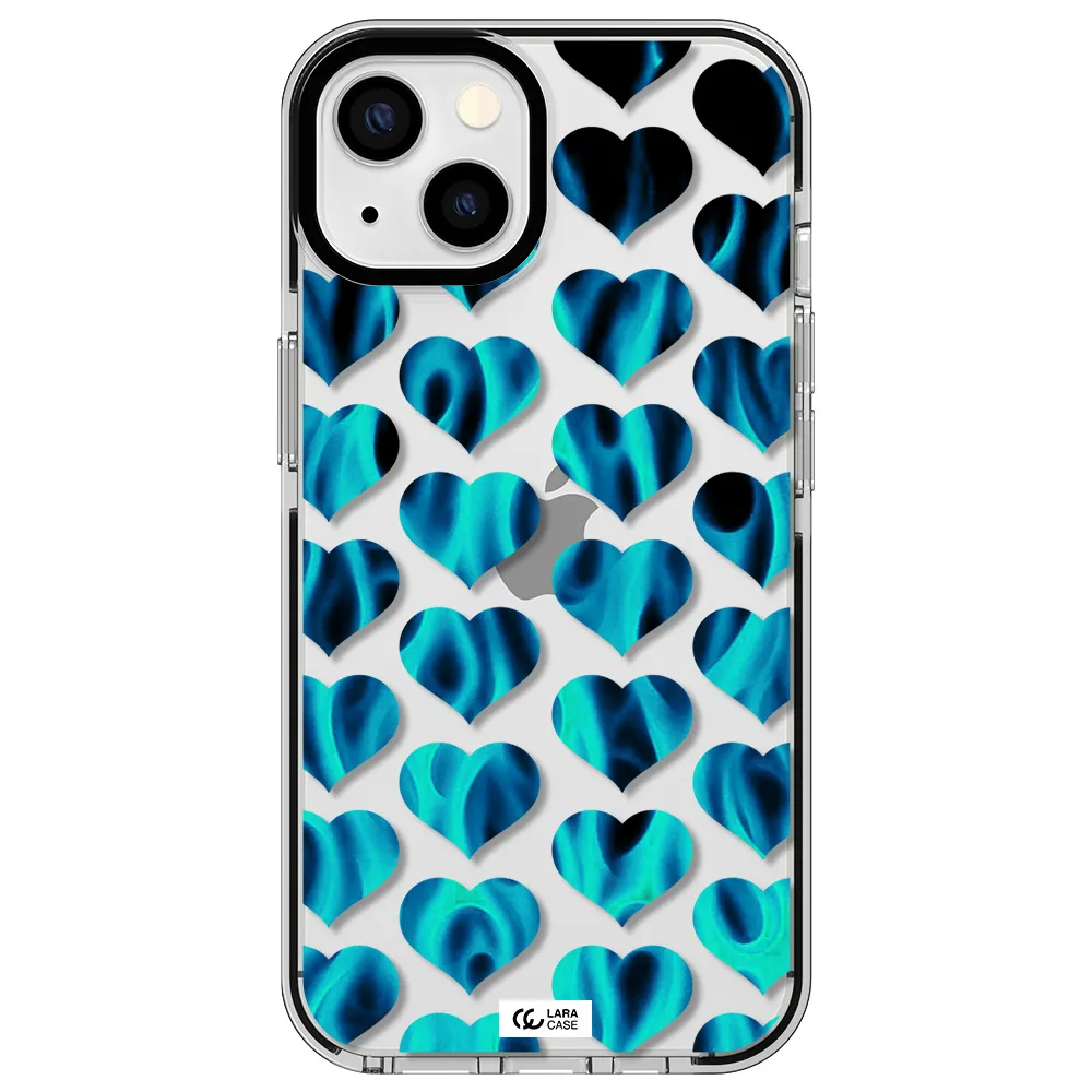 Heart Flame Apple iPhone 13 impact black border Case