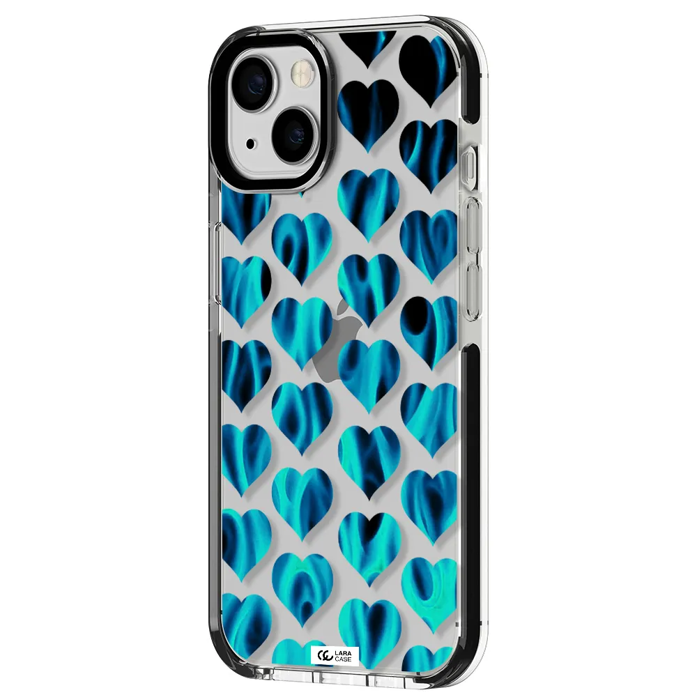 Heart Flame Apple iPhone 13 impact black border Case