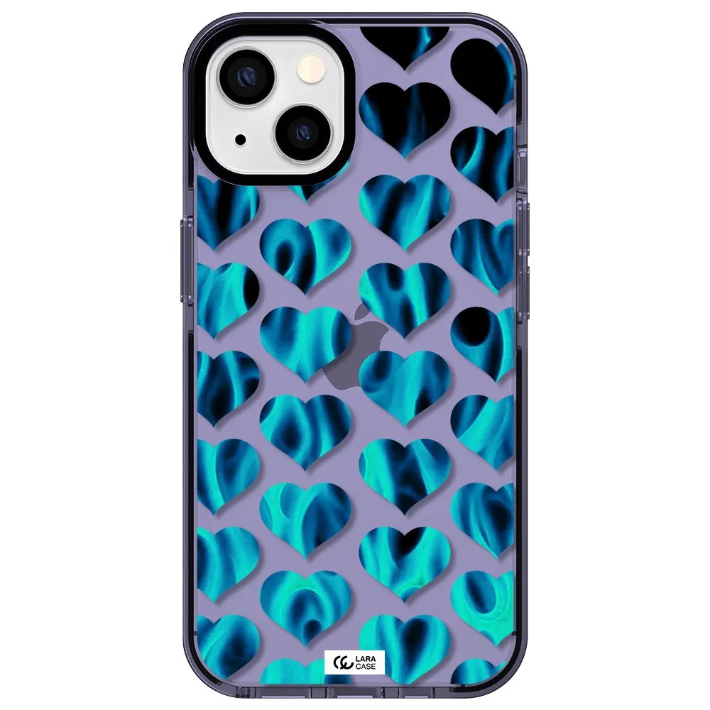 Heart Flame Apple iPhone 13 impact Lilac Case