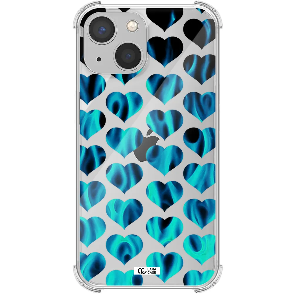 Heart Flame Apple iPhone 13 mini Clear PC Case