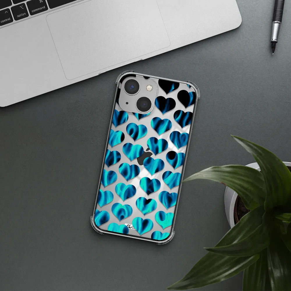 Heart Flame Apple iPhone 13 mini Clear PC Case