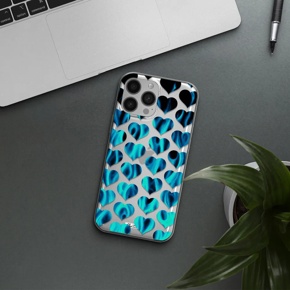 Heart Flame Apple iPhone 13 Pro Max Clear TPU Case