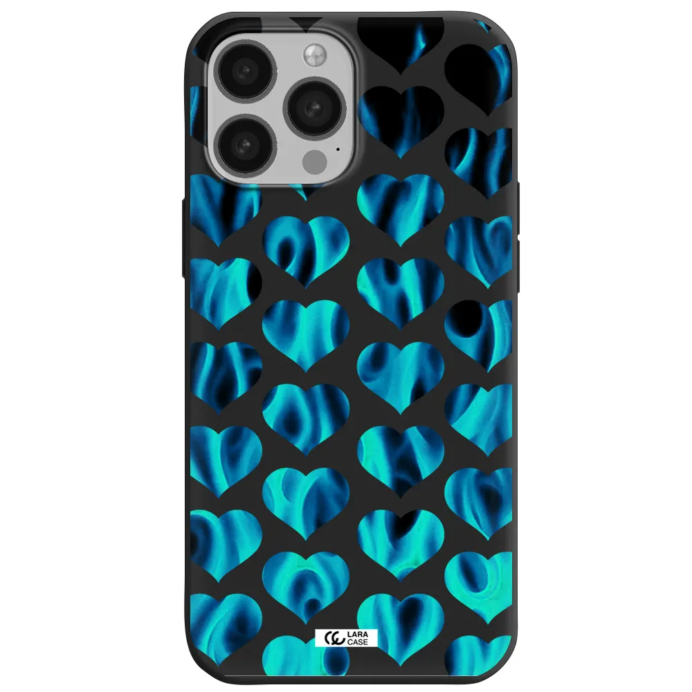 Heart Flame Apple iPhone 13 Pro Silicone black Case