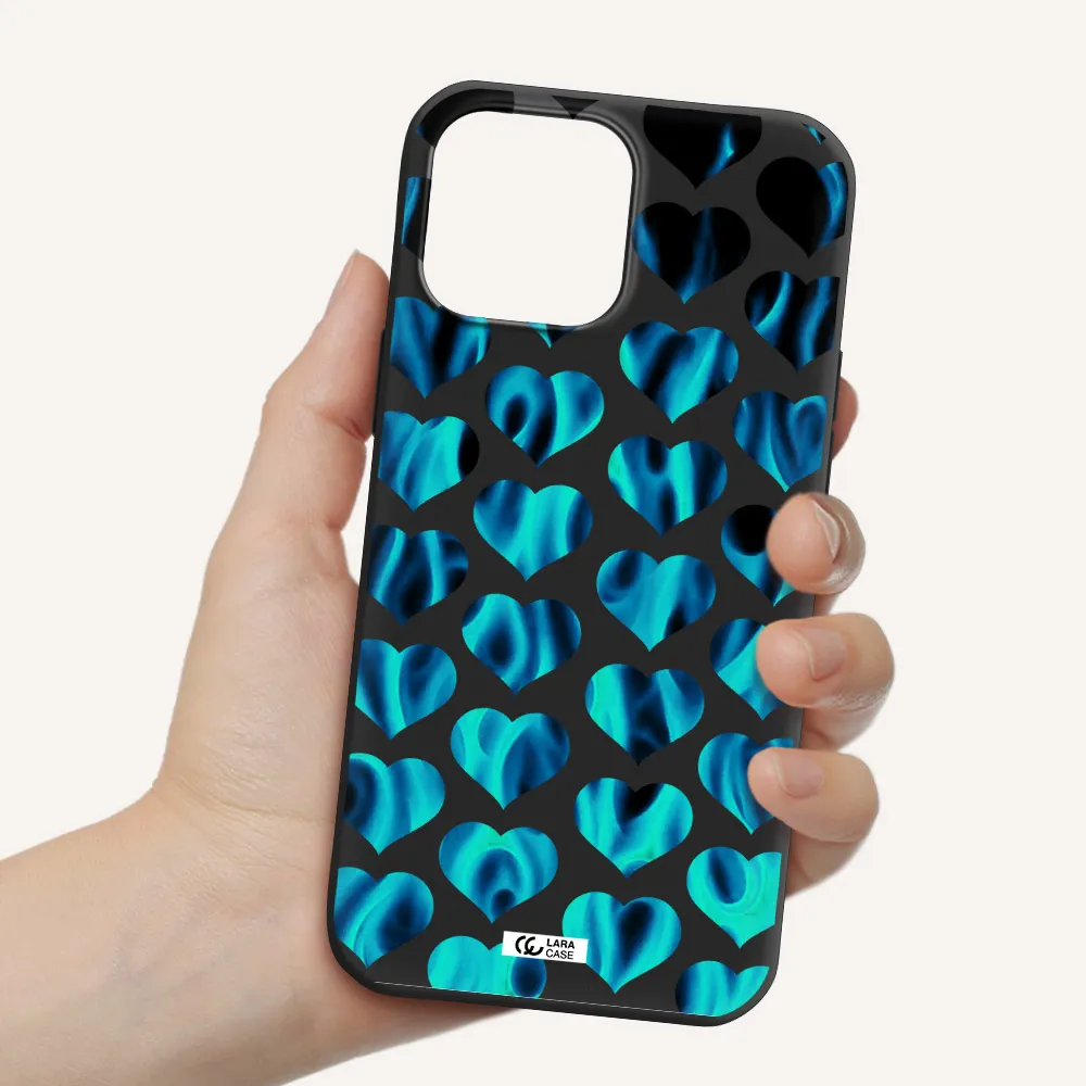 Heart Flame Apple iPhone 13 Pro Silicone black Case