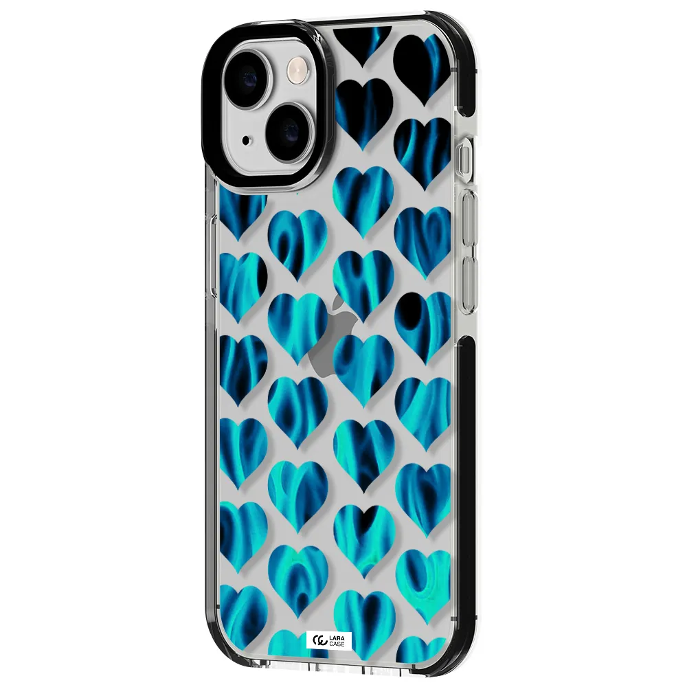 Heart Flame Apple iPhone 14 impact black border Case