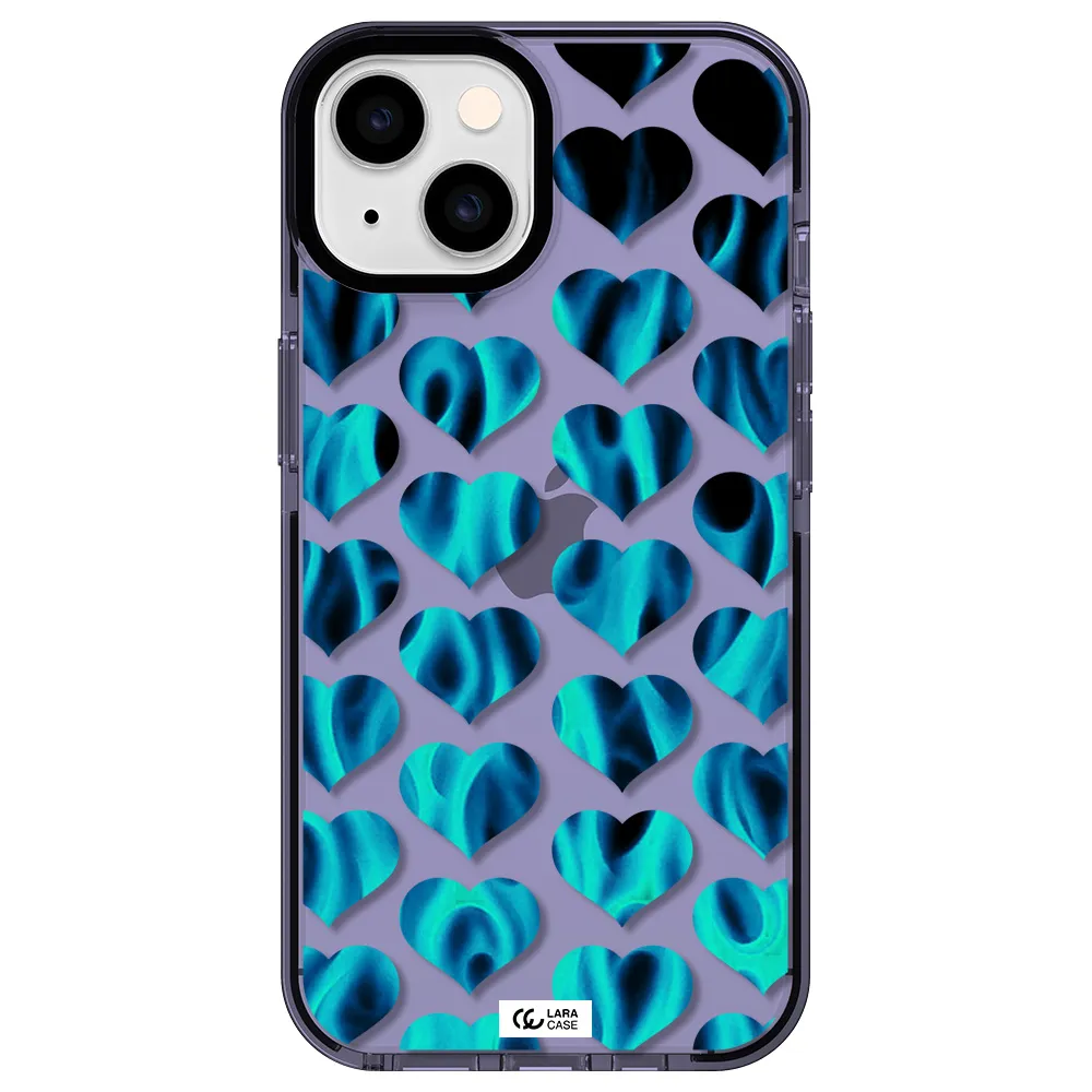 Heart Flame Apple iPhone 14 impact Lilac Case