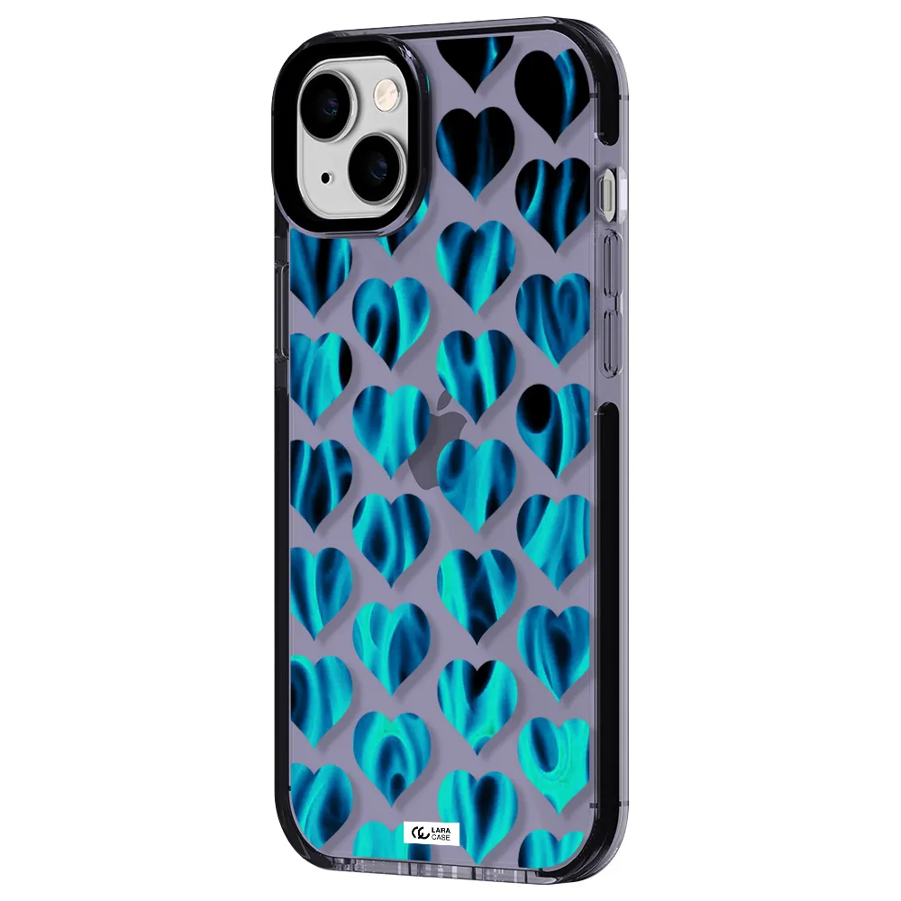 Heart Flame Apple iPhone 14 plus impact Lilac Case