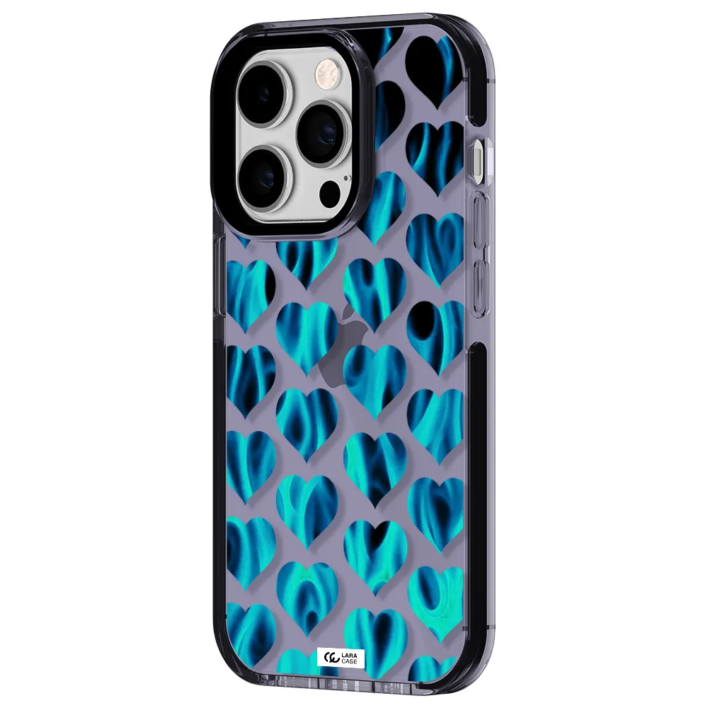 Heart Flame Apple iPhone 14 pro impact Lilac Case