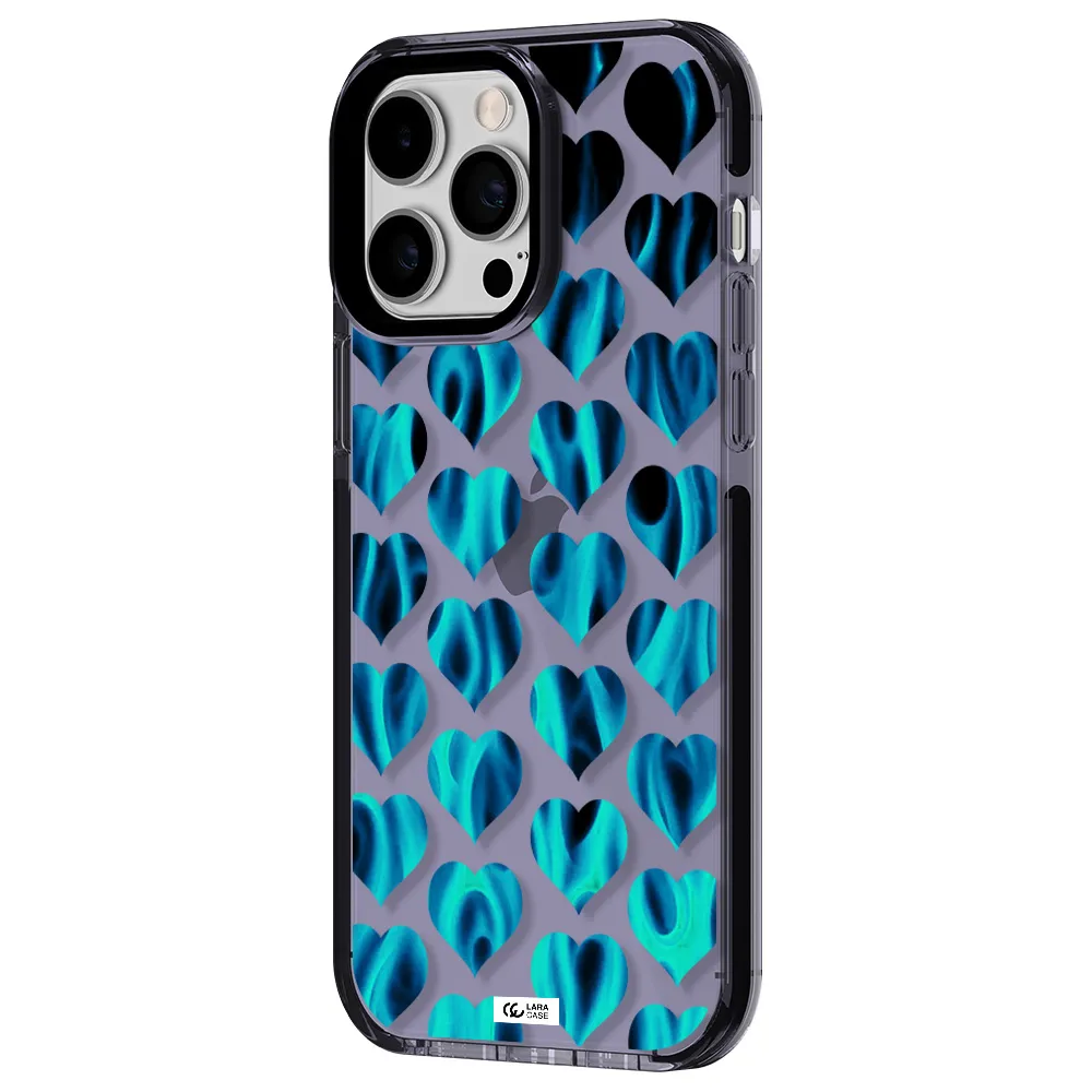 Heart Flame Apple iPhone 14 pro max impact Lilac Case