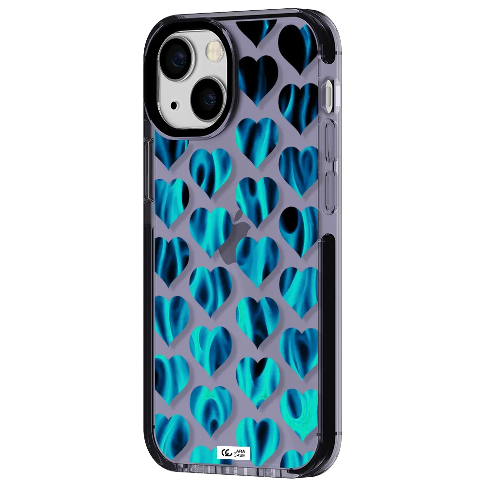 Heart Flame Apple iPhone 15 impact Lilac Case