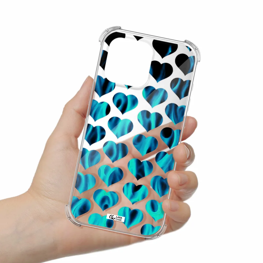 Heart Flame Apple Iphone 16 Pro Max Clear Pc Case