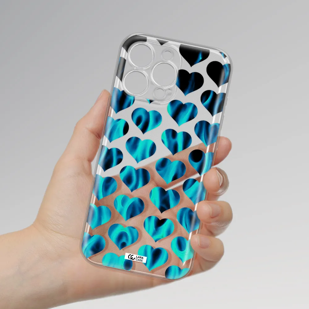Heart Flame Apple Iphone 16 Pro Max Clear Tpu Case