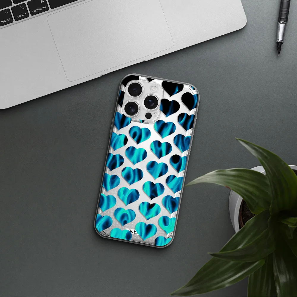 Heart Flame Apple Iphone 16 Pro Max Clear Tpu Case