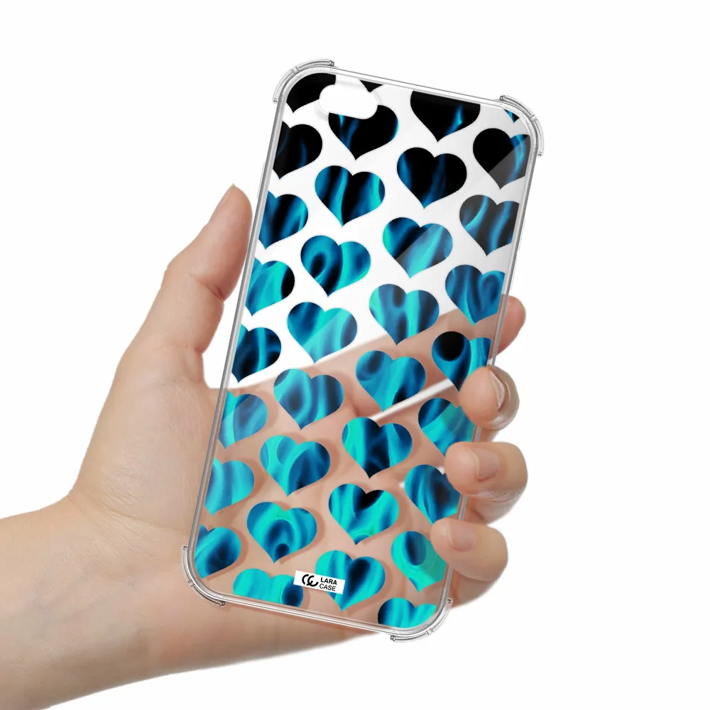 Heart Flame Apple iPhone 6 plus Clear PC Case