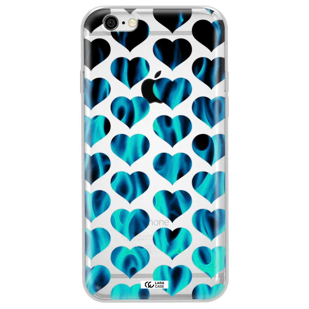 Heart Flame Apple iPhone 6 plus Clear TPU Case