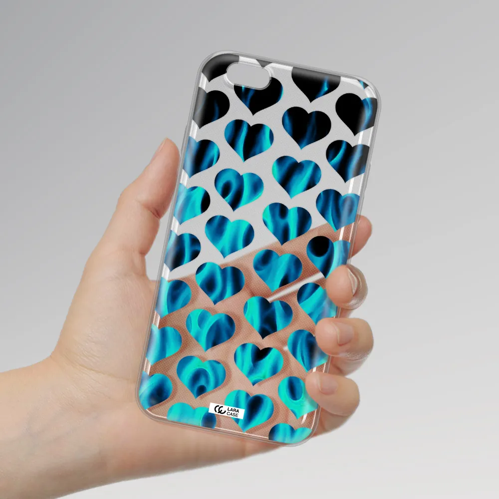 Heart Flame Apple iPhone 6 plus Clear TPU Case