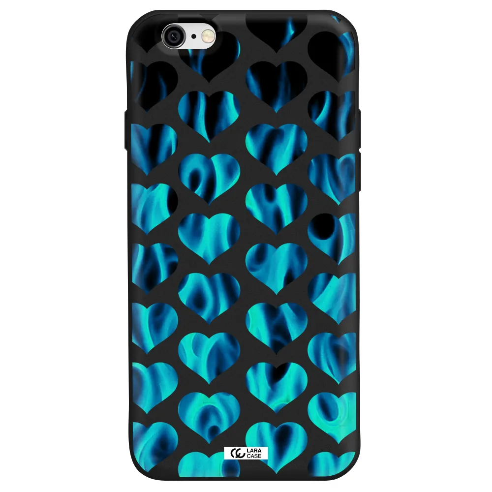 Heart Flame Apple iPhone 6 Silicone black Case