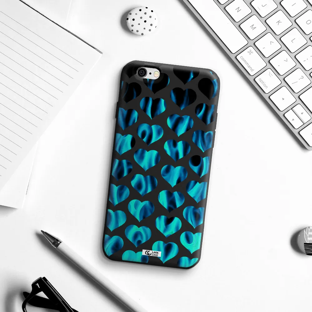 Heart Flame Apple iPhone 6 Silicone black Case
