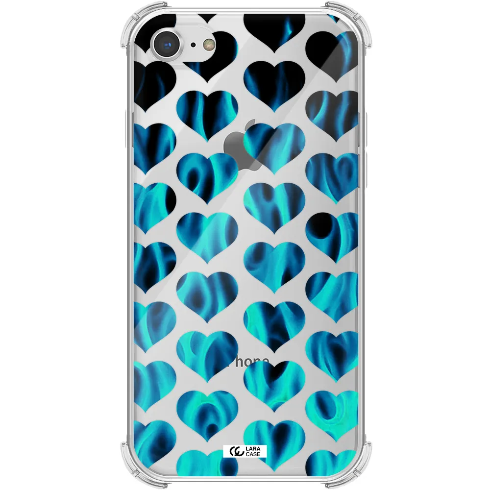 Heart Flame Apple iPhone 7 Clear PC Case