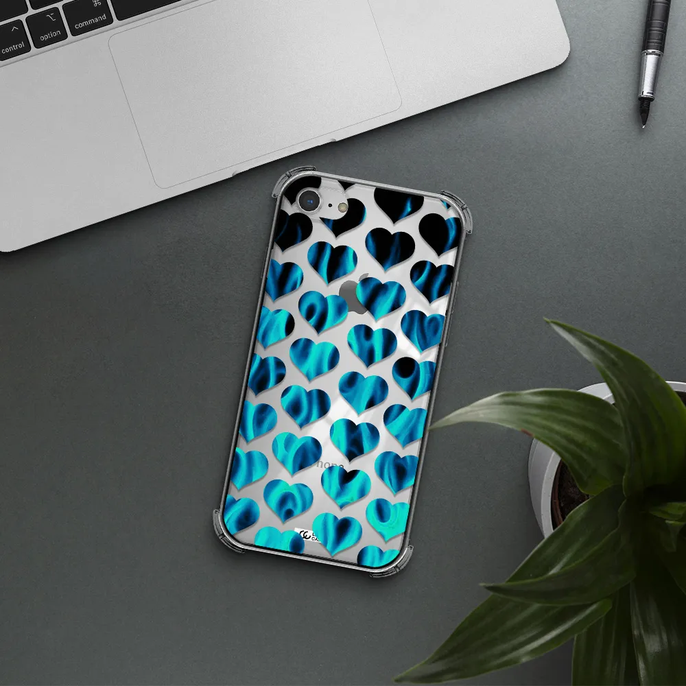 Heart Flame Apple iPhone 7 Clear PC Case